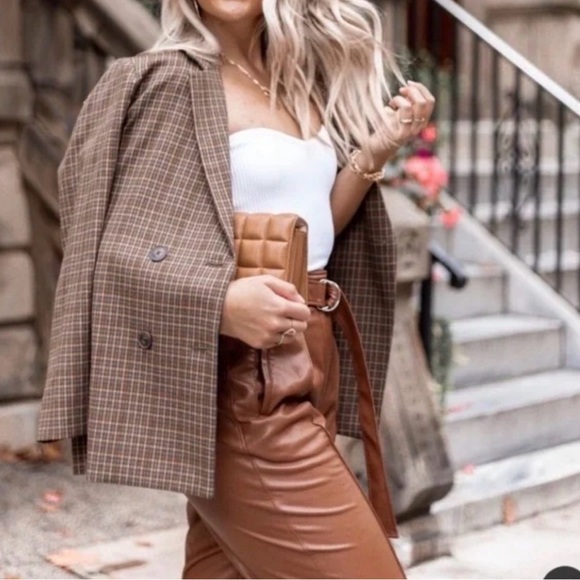 Madewell Caldwell Double-Breasted Blazer in Mandell Plaid Medium - Picture 3 of 6